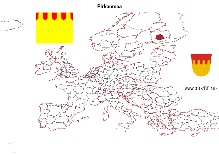 map of Pirkanmaa FI197