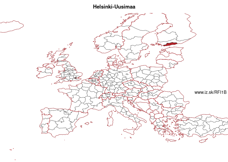map of Helsinki-Uusimaa FI1B