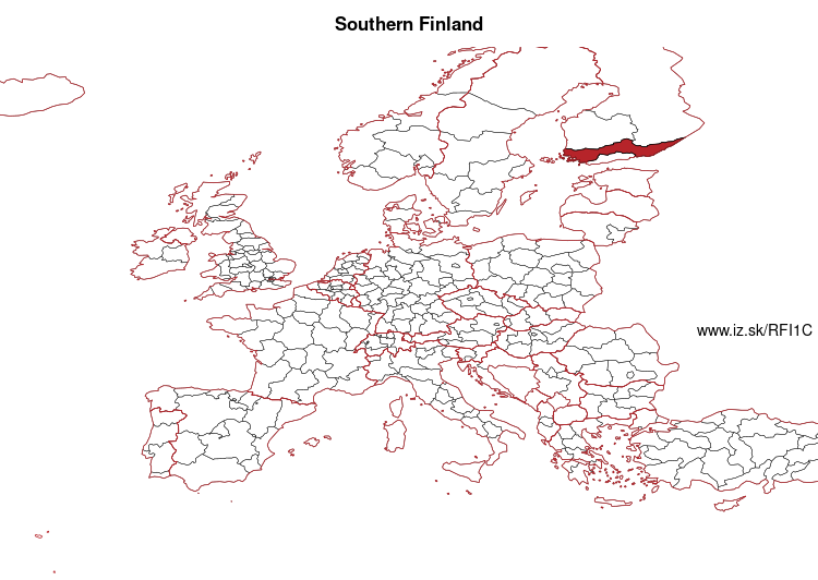map of Southern Finland FI1C