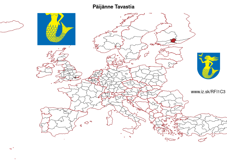 map of Päijänne Tavastia FI1C3
