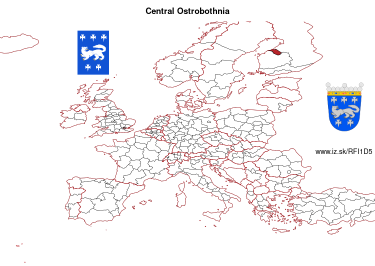 map of Central Ostrobothnia FI1D5