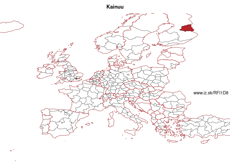 map of Kainuu FI1D8
