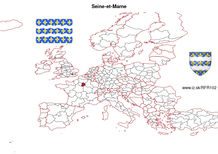 map of Seine-et-Marne FR102