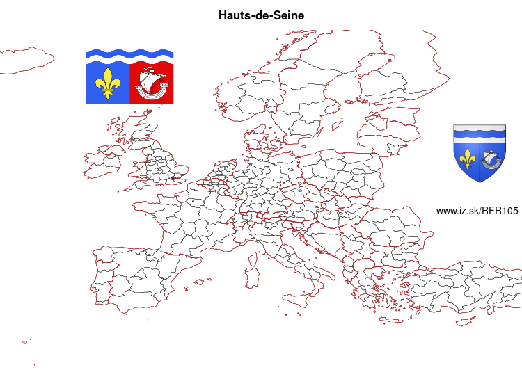 map of Hauts-de-Seine FR105