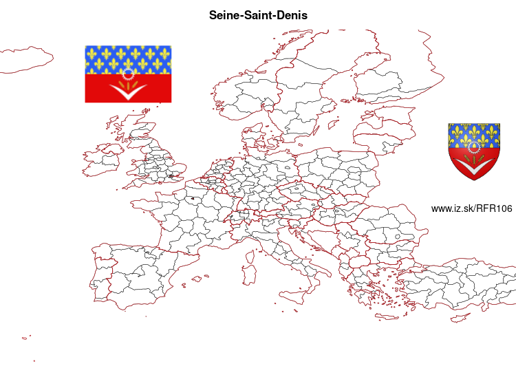 map of Seine-Saint-Denis FR106
