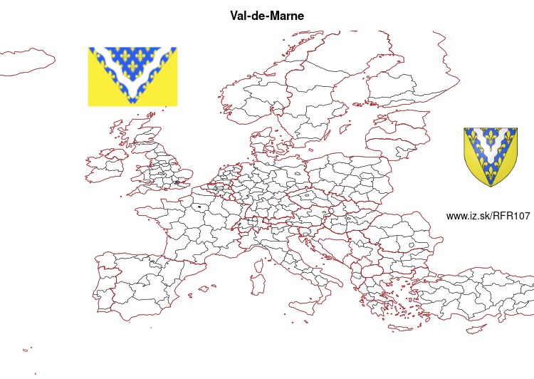 map of Val-de-Marne FR107