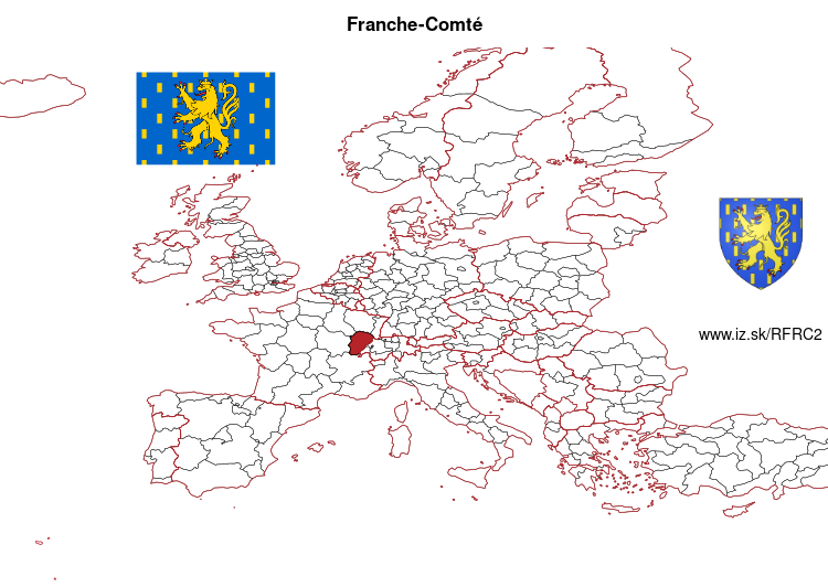 map of Franche-Comté FRC2