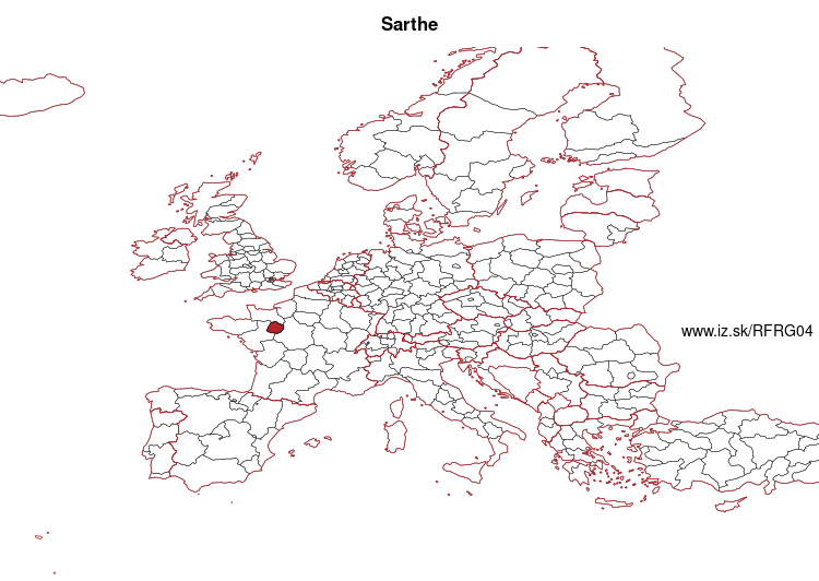 map of Sarthe FRG04