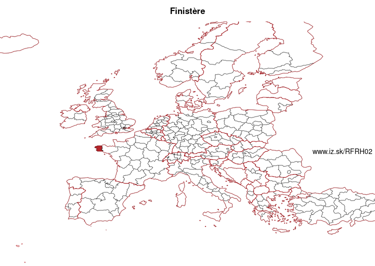 map of Finistère FRH02