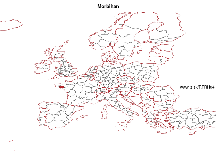 map of Morbihan FRH04