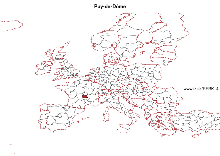 map of Puy-de-Dôme FRK14