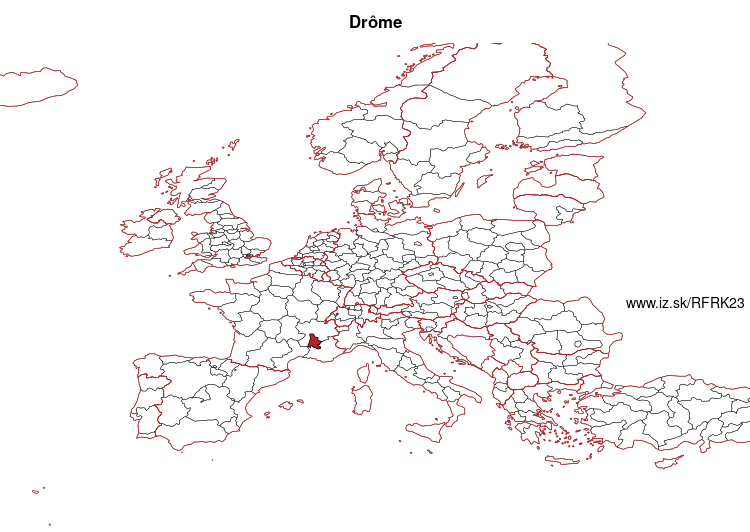 map of Drôme FRK23