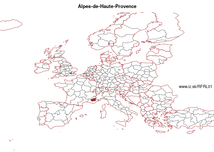 map of Alpes-de-Haute-Provence FRL01