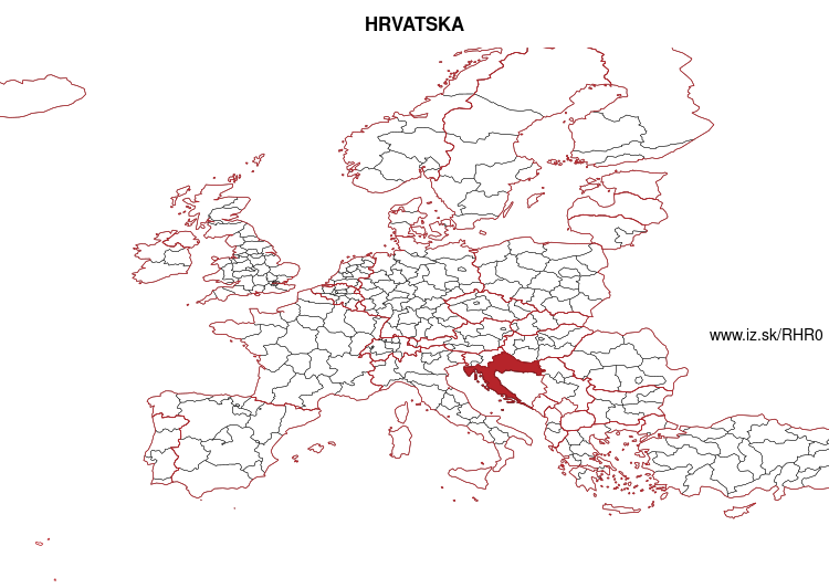 map of HRVATSKA HR0