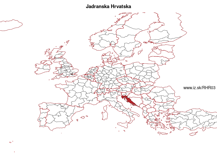 map of Jadranska Hrvatska HR03
