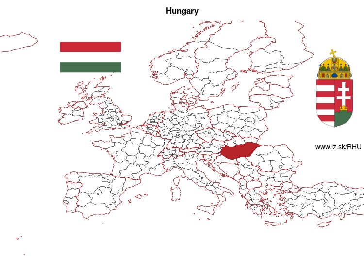 map of Hungary HU