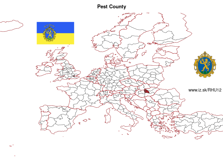 map of Pest County HU12