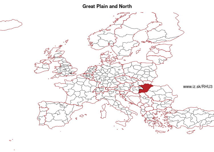 map of Great Plain and North HU3