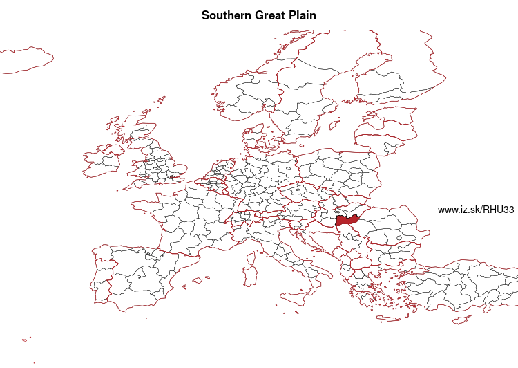 map of Southern Great Plain HU33