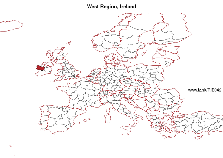 map of West Region, Ireland IE042