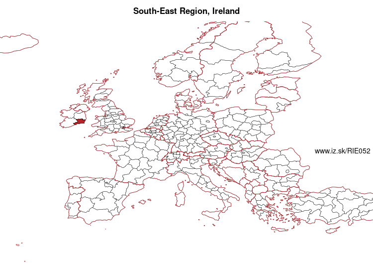 map of South-East Region, Ireland IE052