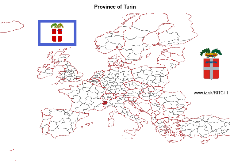 map of Province of Turin ITC11