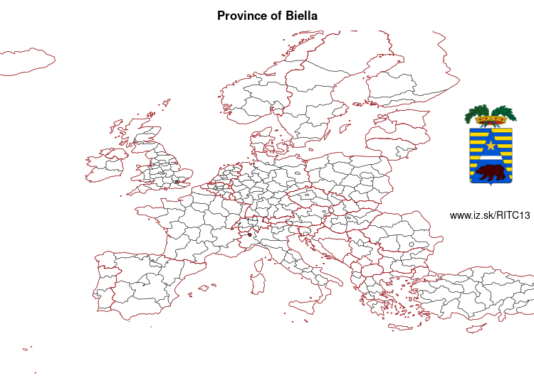 map of Province of Biella ITC13