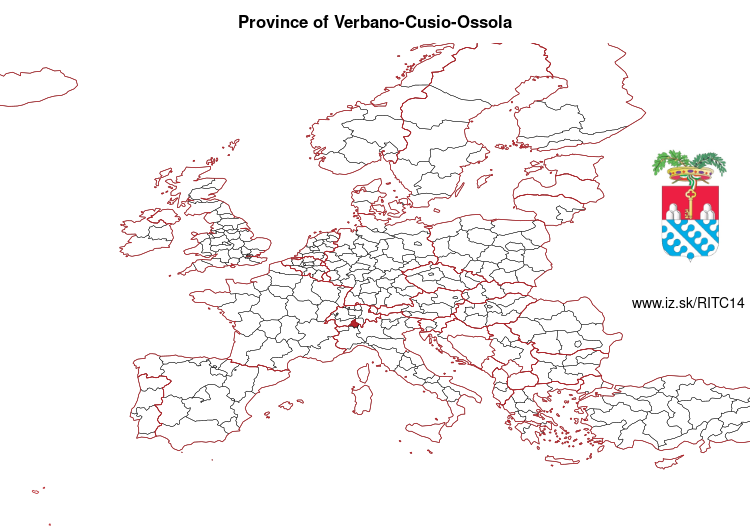 map of Province of Verbano-Cusio-Ossola ITC14