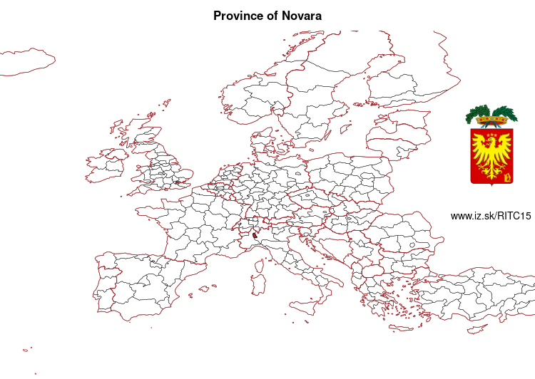 map of Province of Novara ITC15