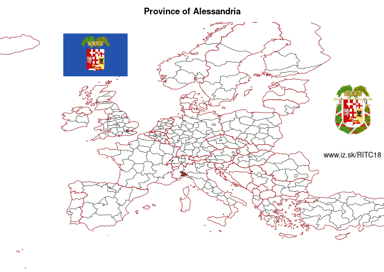map of Province of Alessandria ITC18