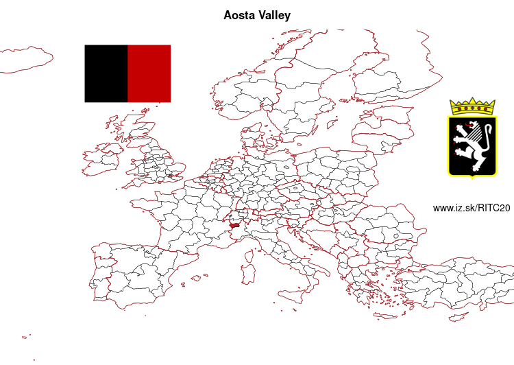 map of Aosta Valley ITC20