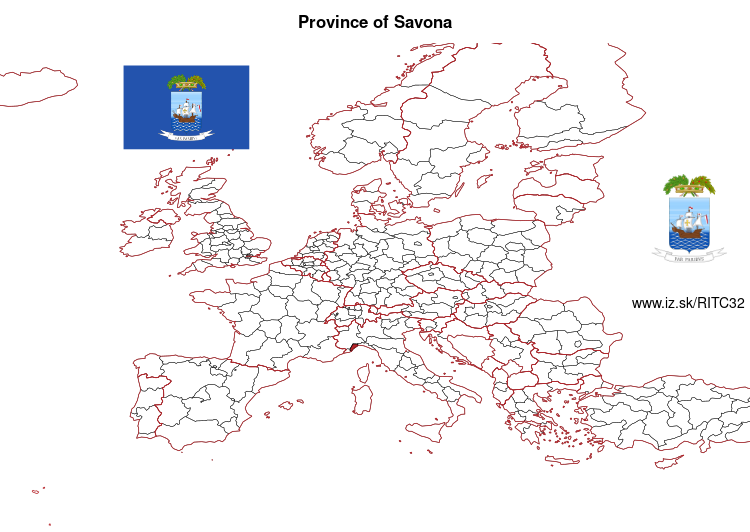 map of Province of Savona ITC32