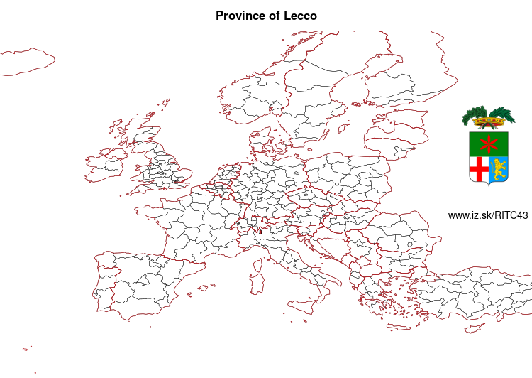 map of Province of Lecco ITC43