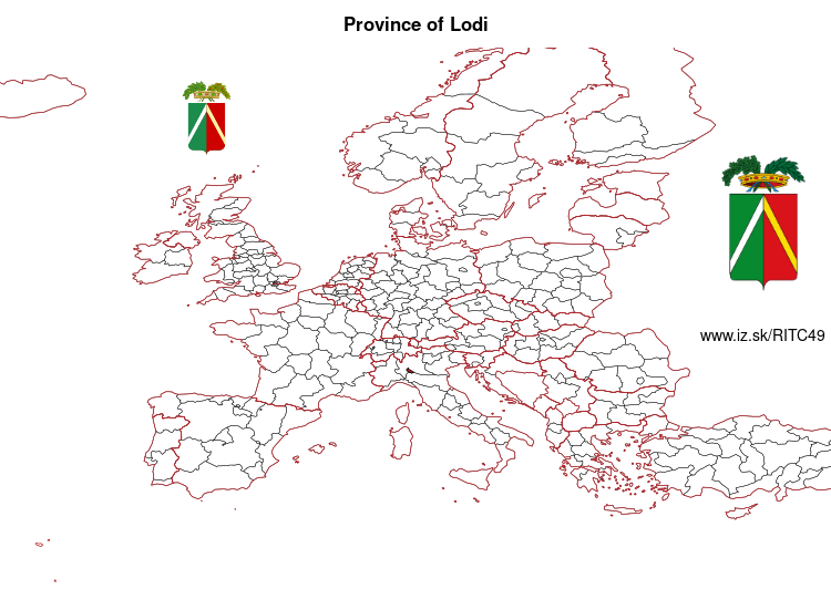 map of Province of Lodi ITC49