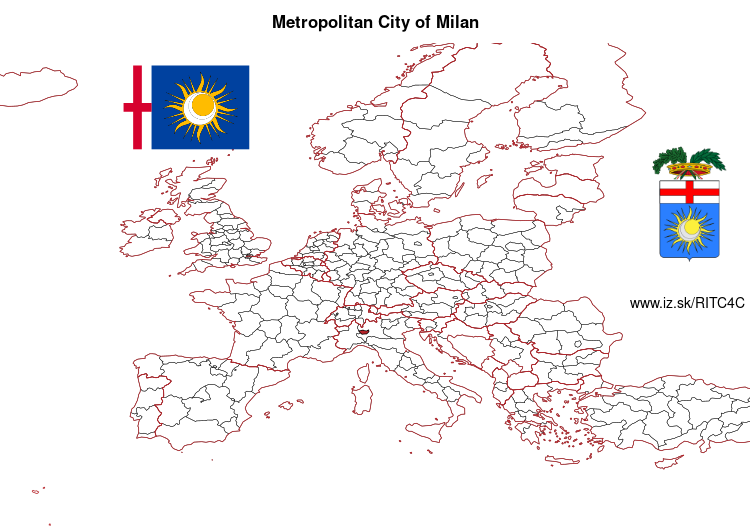 map of Metropolitan City of Milan ITC4C