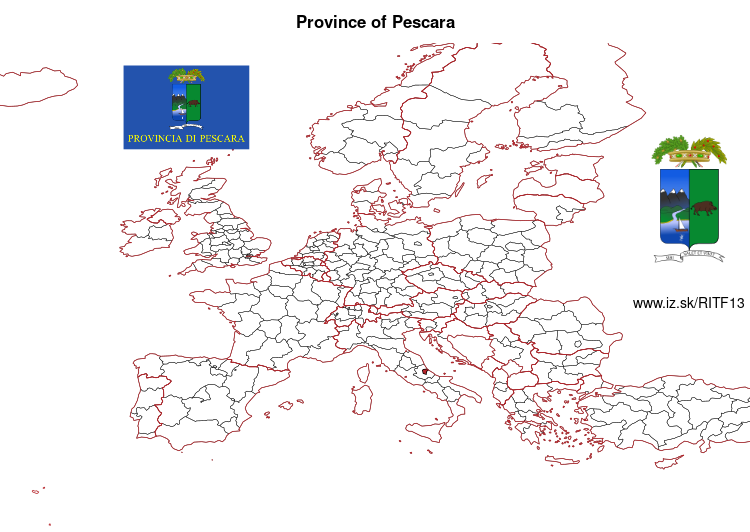map of Province of Pescara ITF13