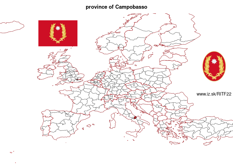 map of province of Campobasso ITF22