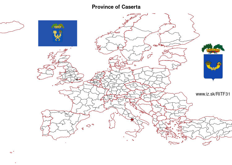 map of Province of Caserta ITF31