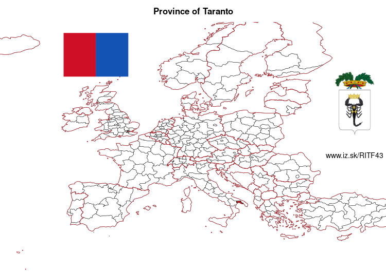 map of Province of Taranto ITF43