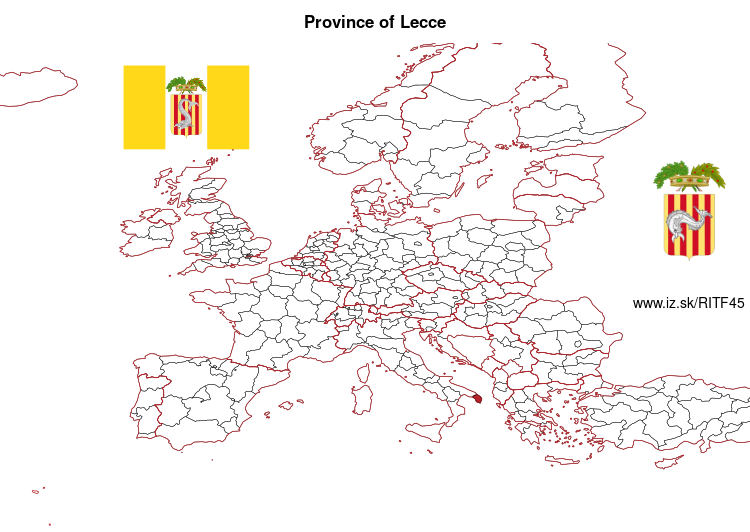 map of Province of Lecce ITF45