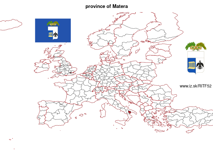 map of Province of Matera ITF52