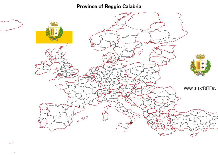 map of Province of Reggio Calabria ITF65