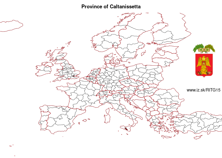 map of Province of Caltanissetta ITG15