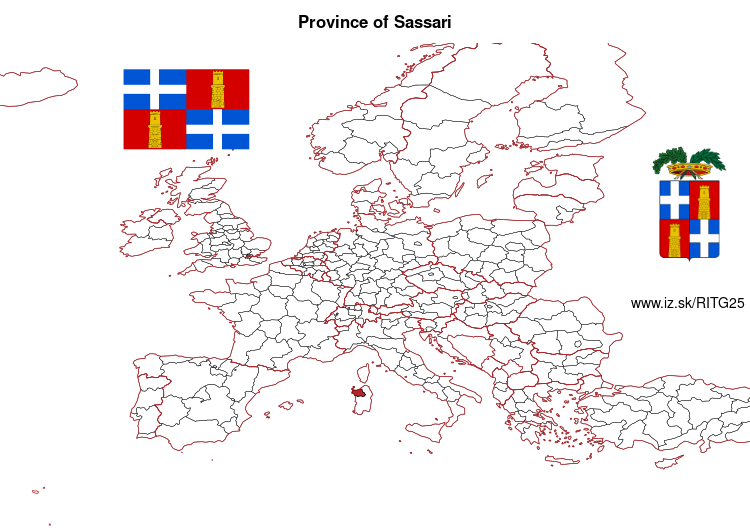 map of Province of Sassari ITG25