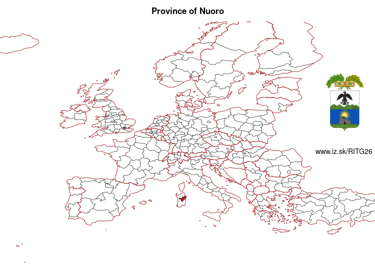 map of Province of Nuoro ITG26