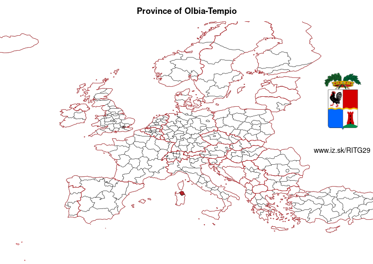 map of Province of Olbia-Tempio ITG29