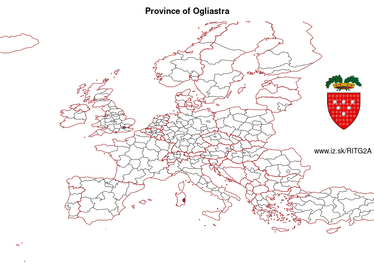 map of Province of Ogliastra ITG2A