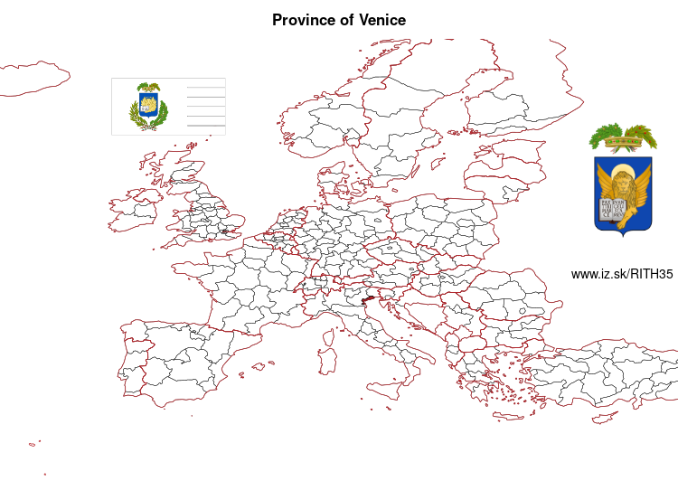 map of Province of Venice ITH35