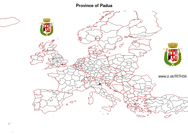 map of Province of Padua ITH36