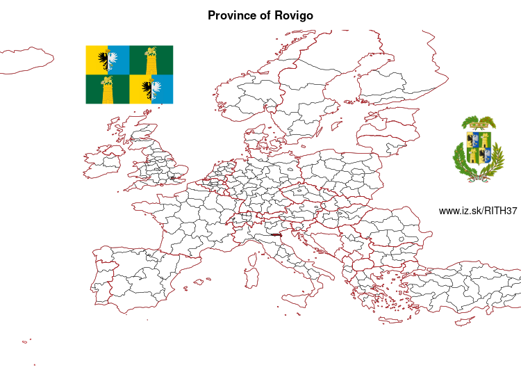 map of Province of Rovigo ITH37